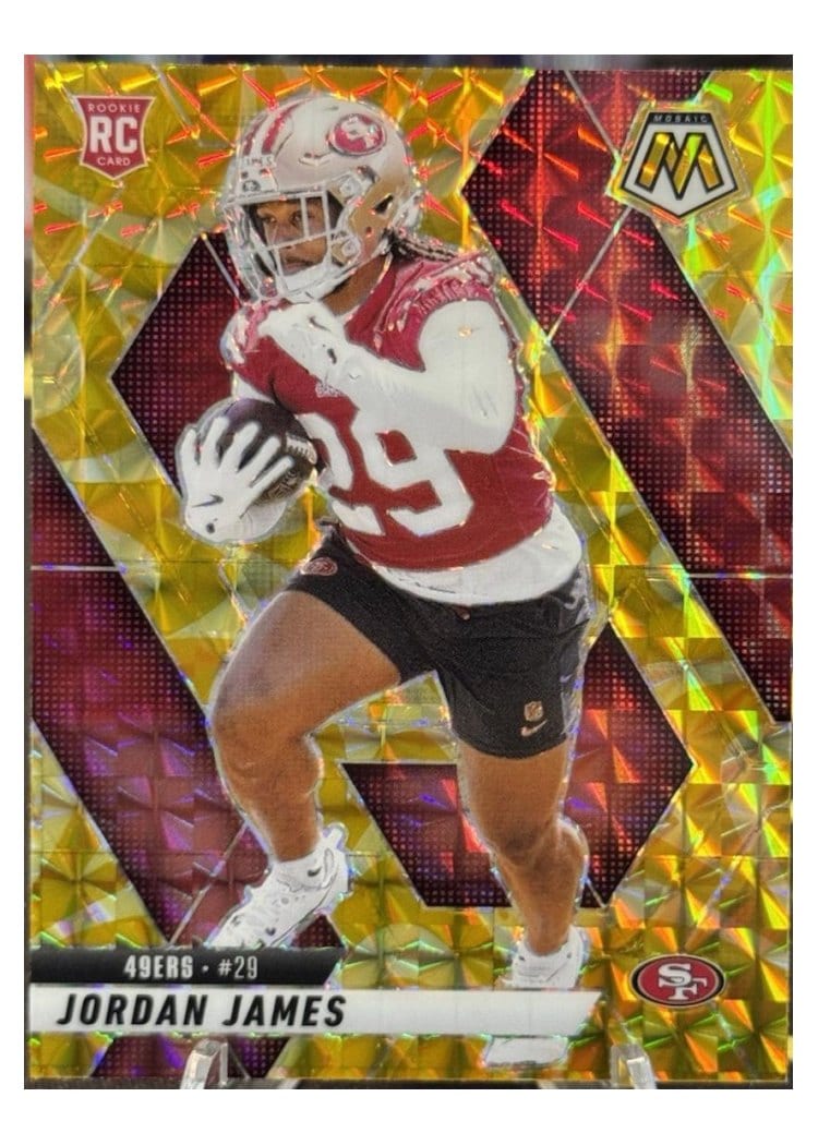 2025 Panini Mosaic Base Set Jordan James #370 card