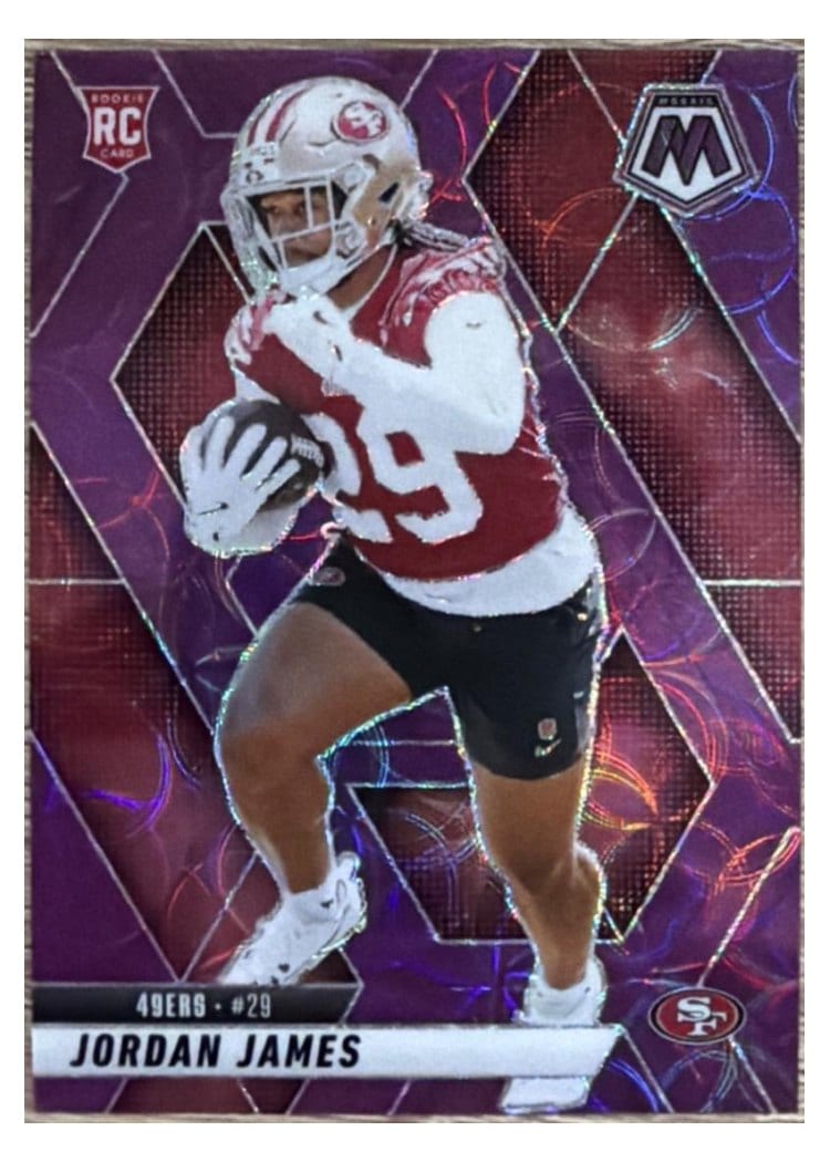 2025 Panini Mosaic Base Set Jordan James #370 card