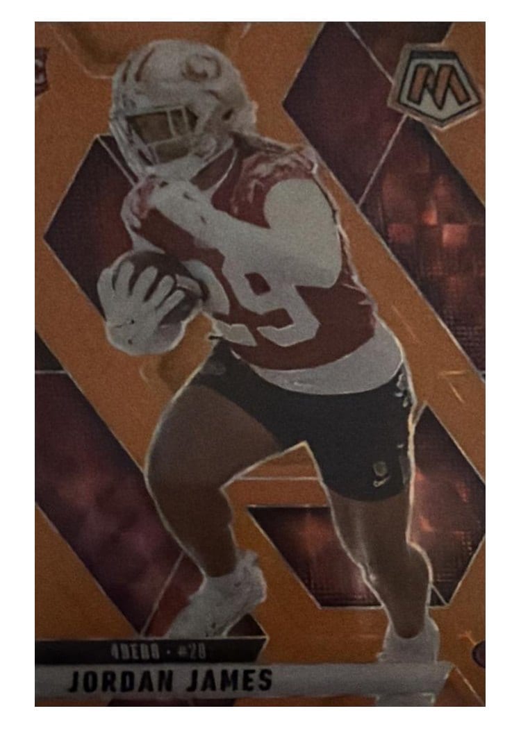 2025 Panini Mosaic Base Set Jordan James #370 card