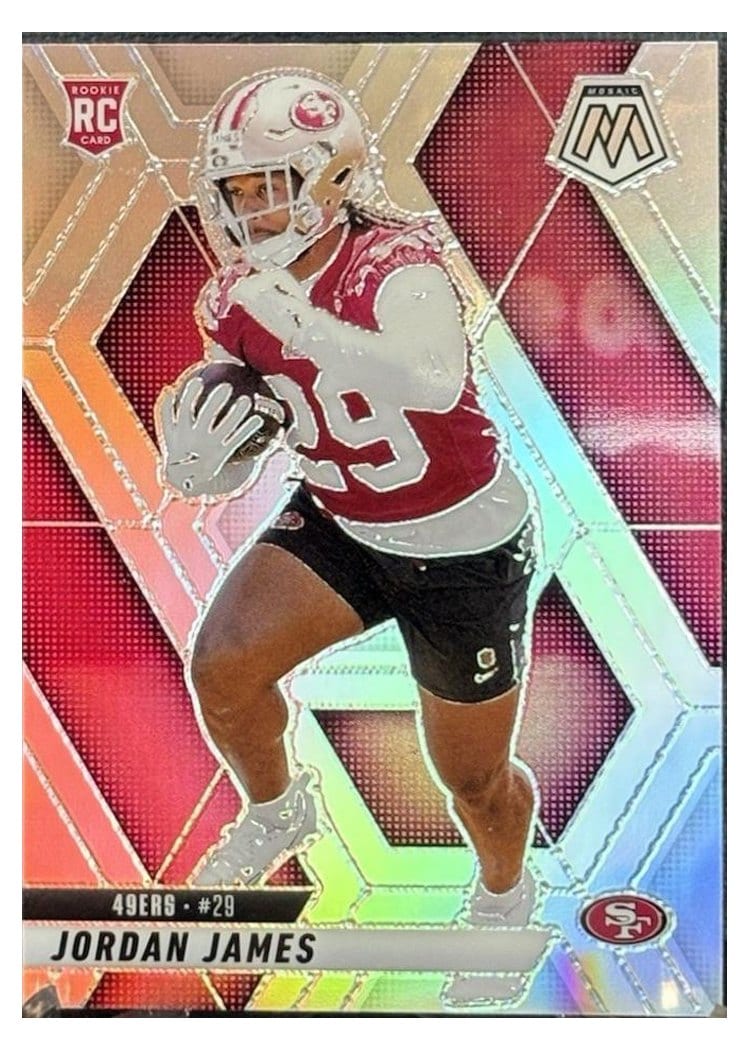 2025 Panini Mosaic Base Set Jordan James #370 card