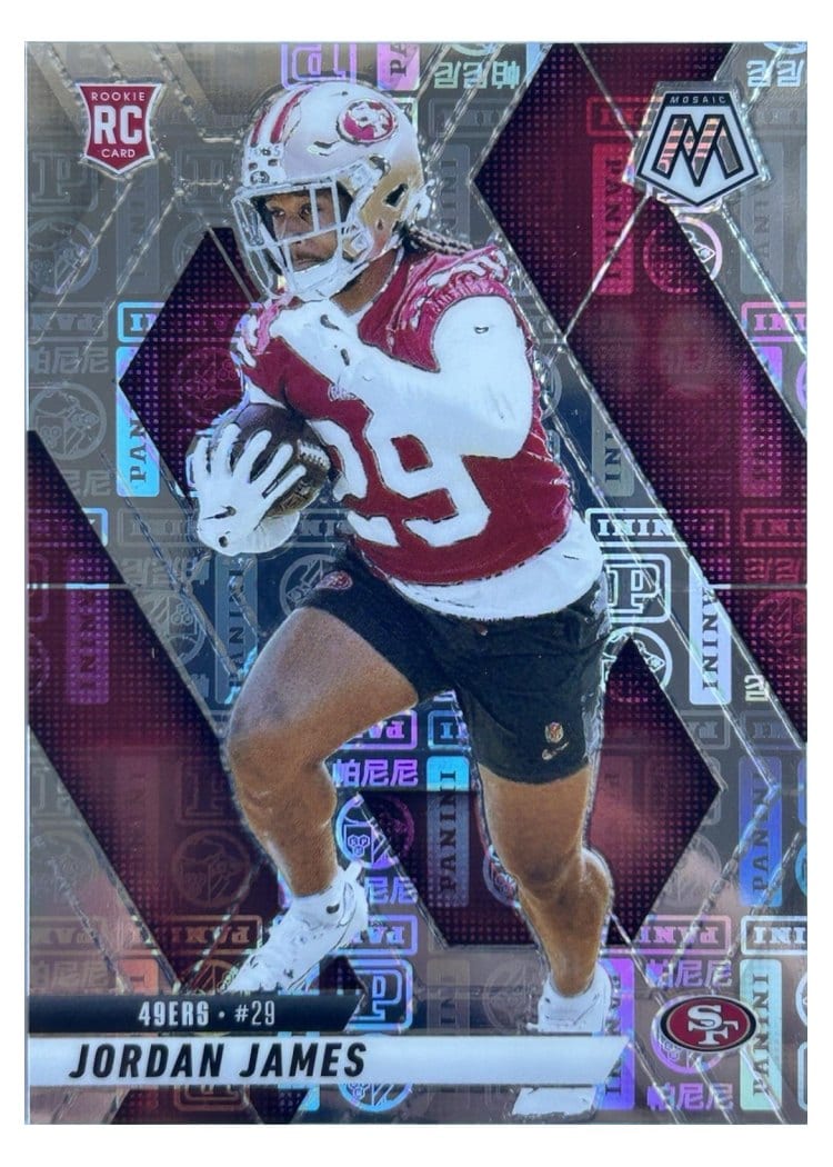 2025 Panini Mosaic Base Set Jordan James #370 card