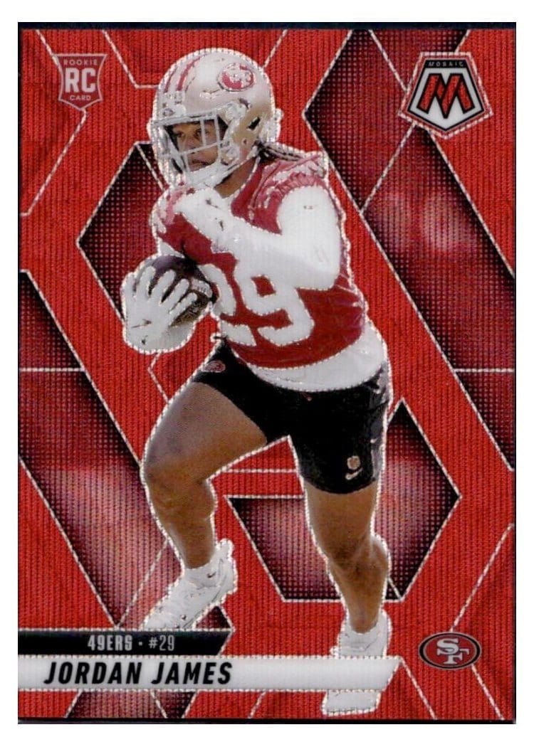 2025 Panini Mosaic Base Set Jordan James #370 card