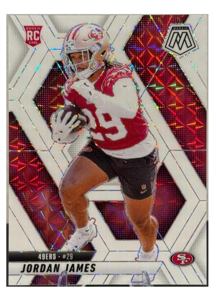 2025 Panini Mosaic Base Set Jordan James #370 card