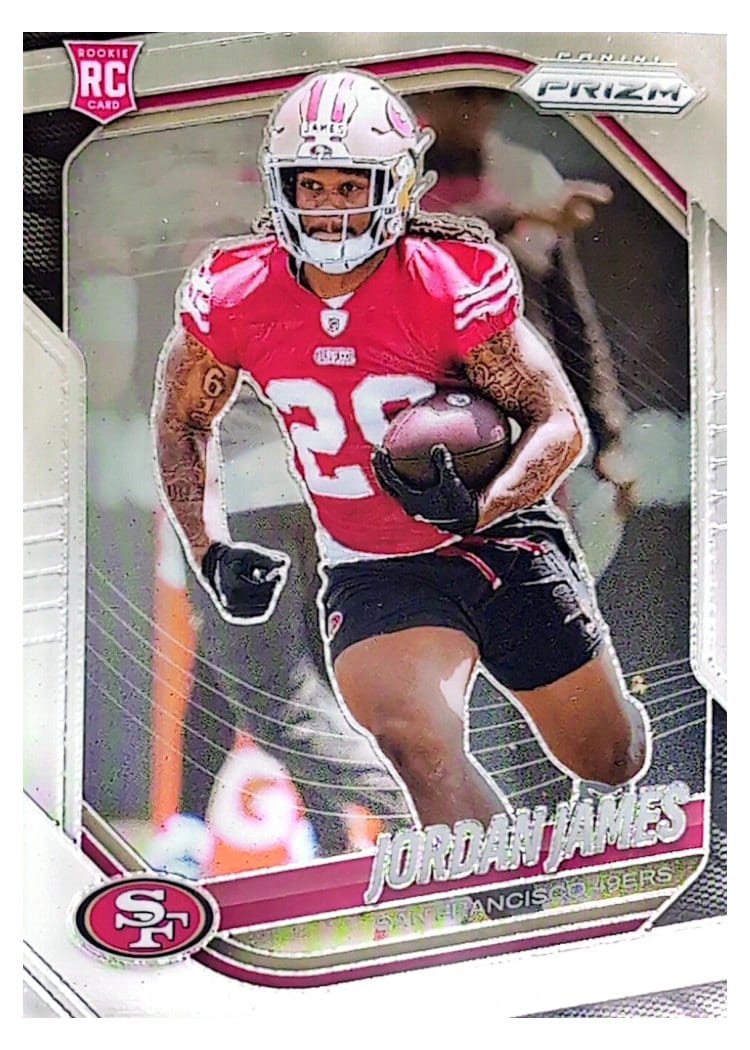 2025 Panini Prizm Base Set Jordan James #323 card