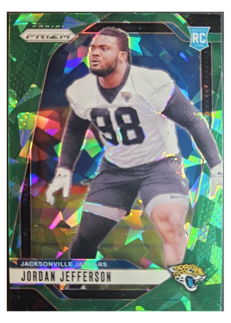 2024 Panini Prizm Base Set Jordan Jefferson Green Ice #358 card
