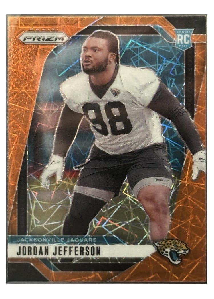 2024 Panini Prizm Base Set Jordan Jefferson Orange Lazer #358 card