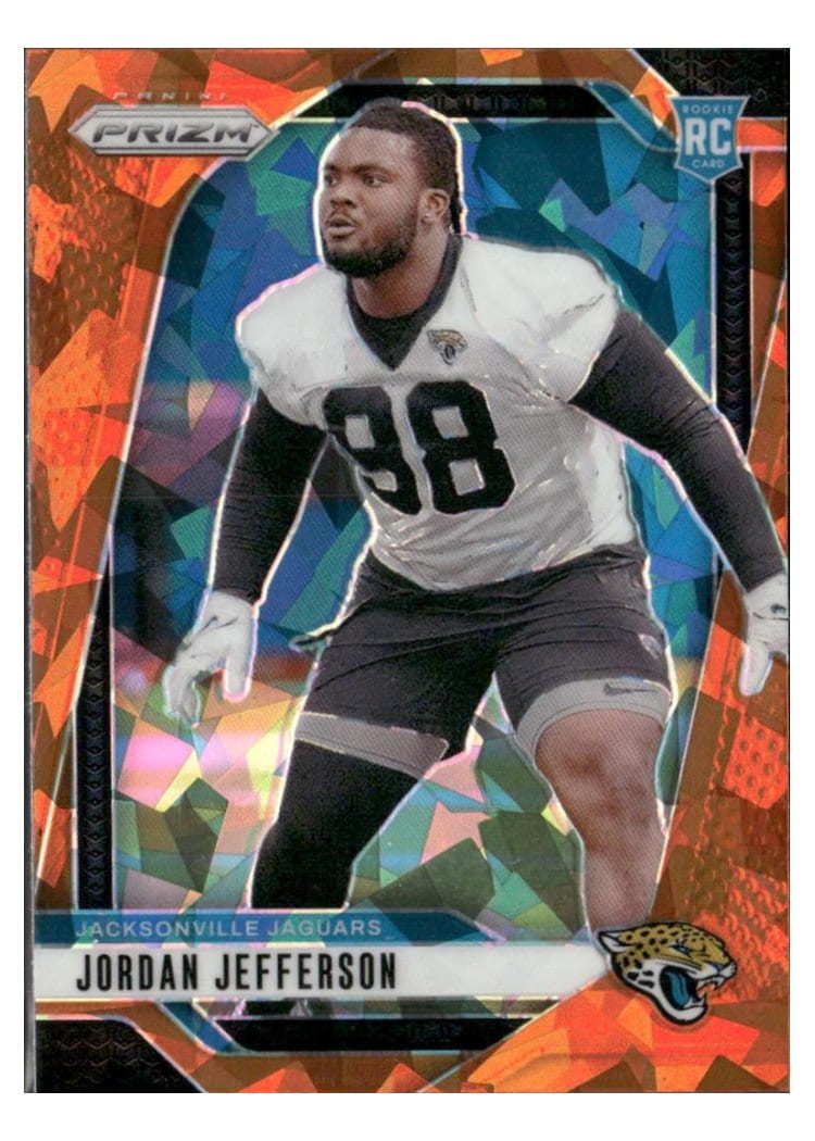 2024 Panini Prizm Base Set Jordan Jefferson Orange Ice #358 card