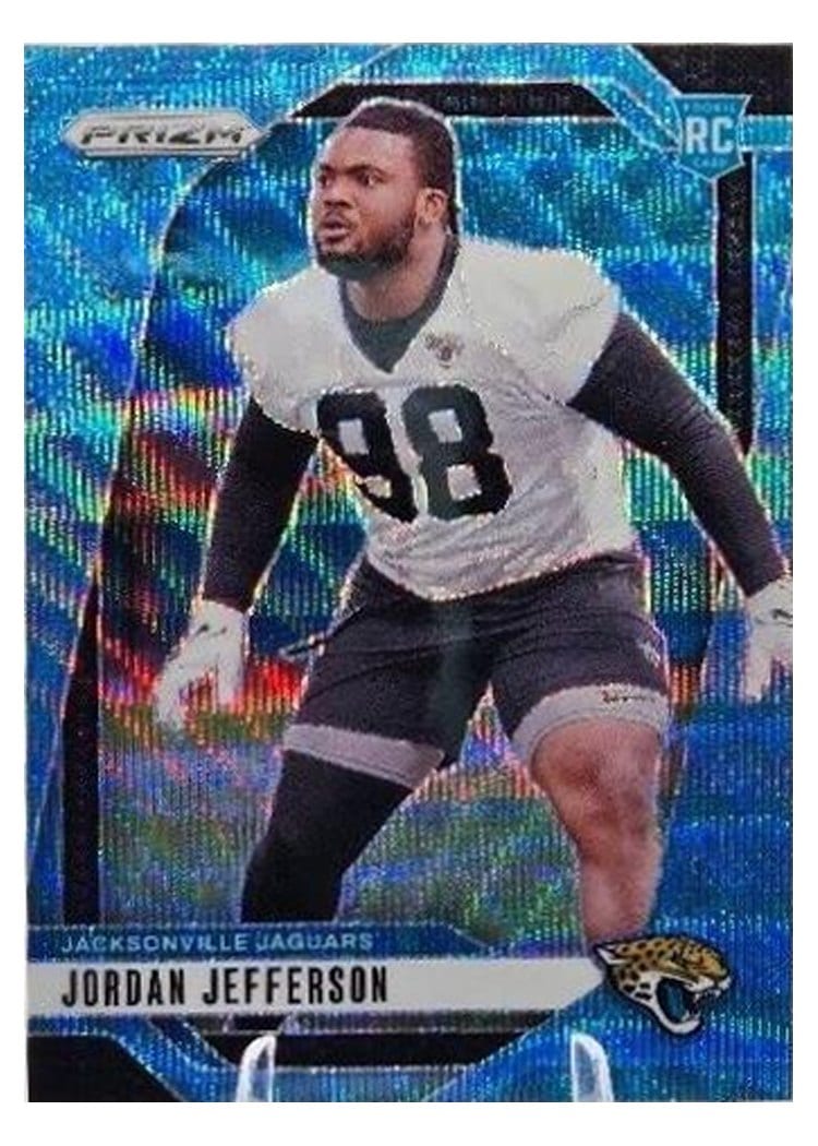 2024 Panini Prizm Base Set Jordan Jefferson Blue Wave #358 card