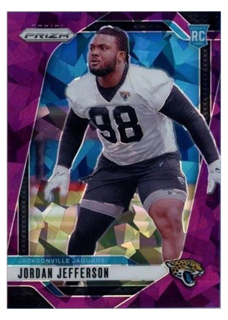 2024 Panini Prizm Base Set Jordan Jefferson Purple Ice #358 card