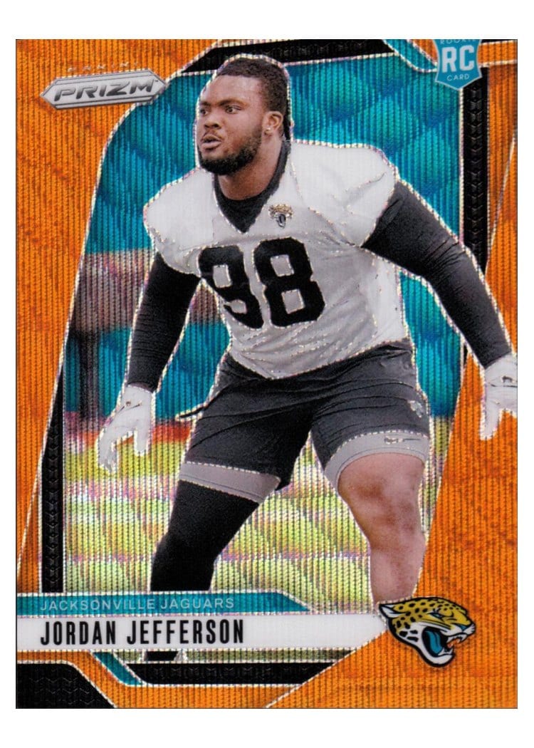 2024 Panini Prizm Base Set Jordan Jefferson Orange Wave #358 card