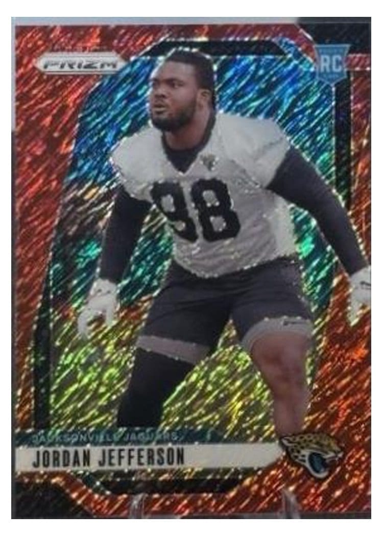 2024 Panini Prizm Base Set Jordan Jefferson Red Shimmer #358 card