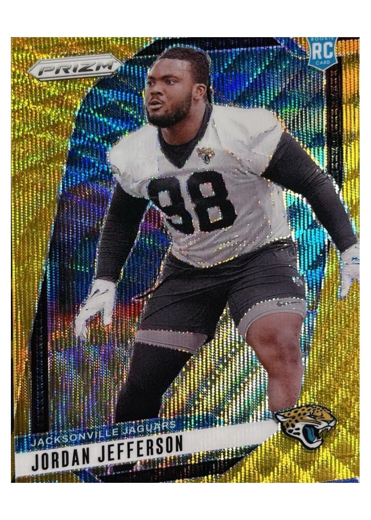 2024 Panini Prizm Base Set Jordan Jefferson Wave Gold #358 card