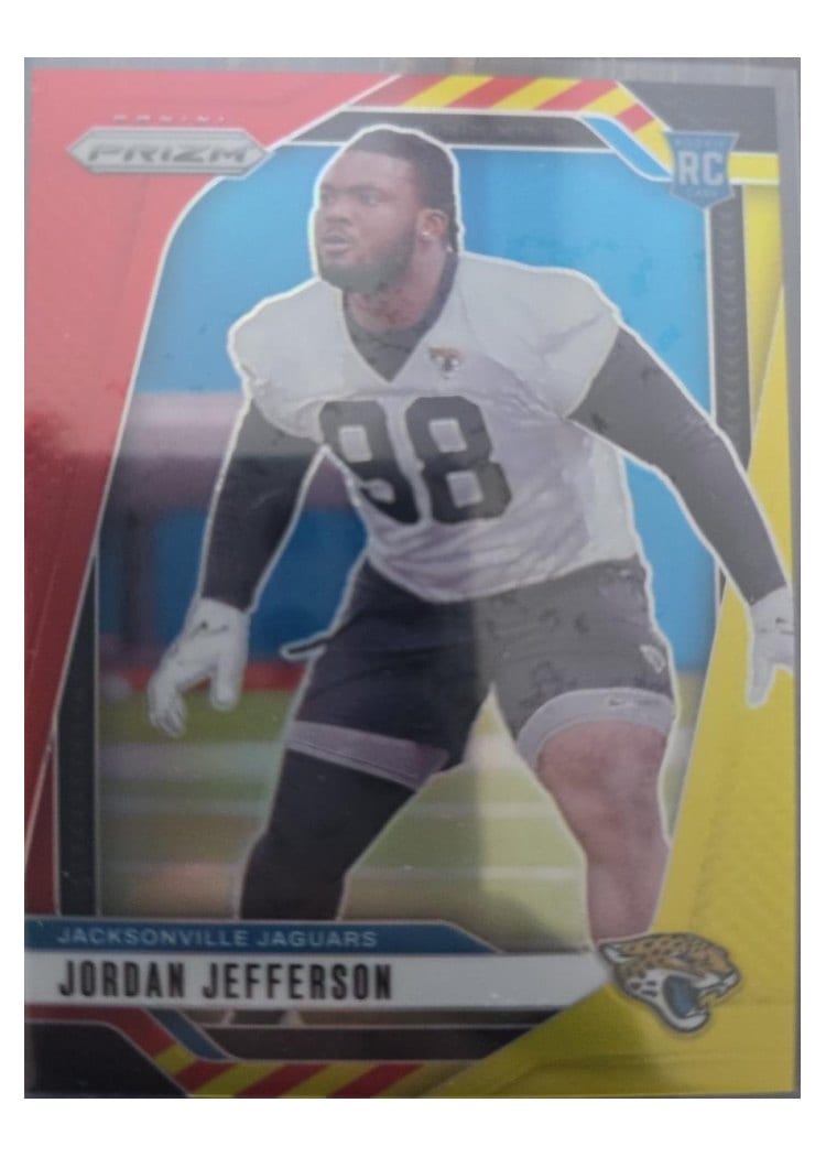 2024 Panini Prizm Base Set Jordan Jefferson Red Yellow #358 card