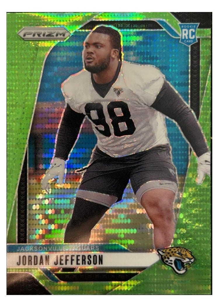 2024 Panini Prizm Base Set Jordan Jefferson Neon Green Pulsar #358 card