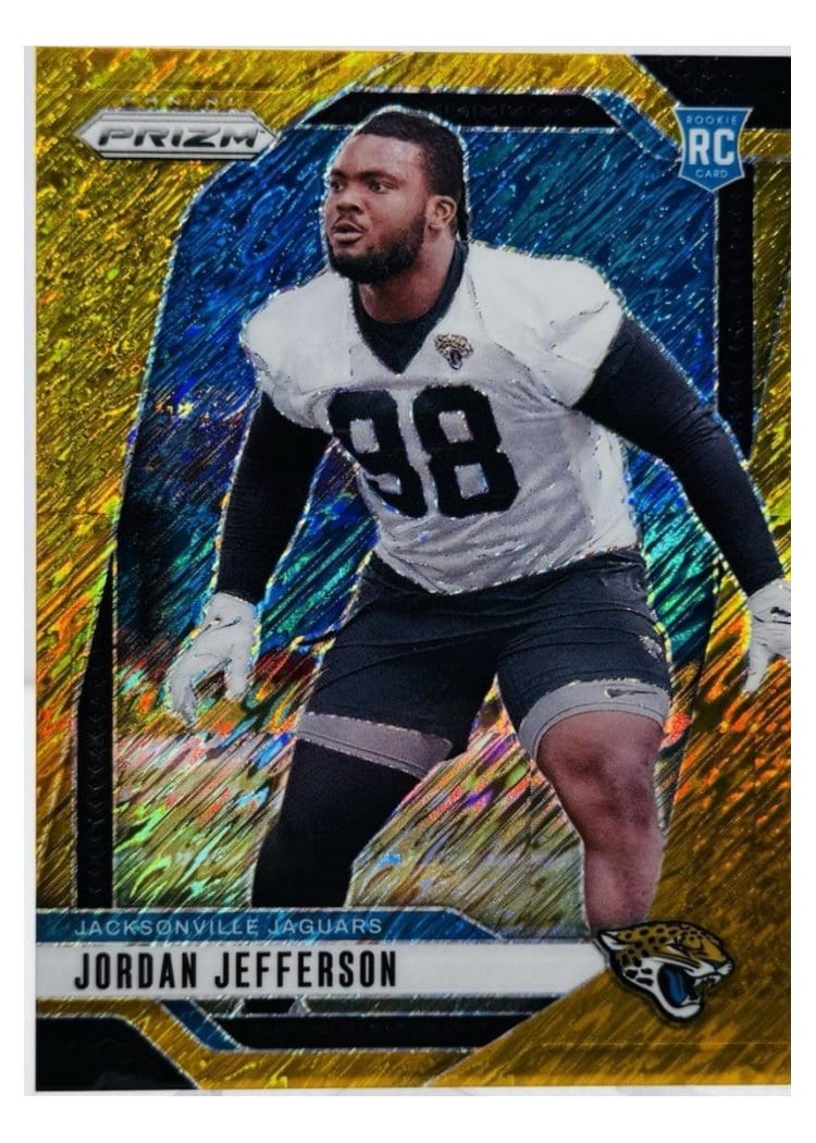 2024 Panini Prizm Base Set Jordan Jefferson Gold Shimmer #358 card