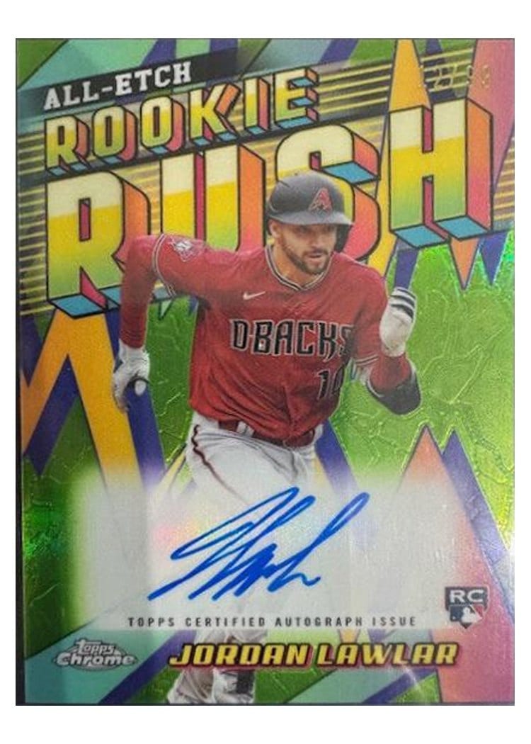2024 Topps Chrome Chrome All Etch Rookie Rush Autographs Jordan Lawlar #CERA-JOL card
