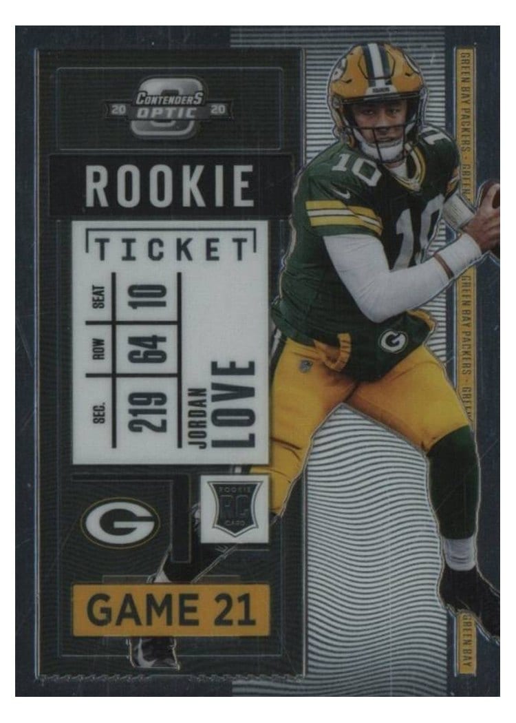2020 Panini Contenders Optic Jordan Love #83 card
