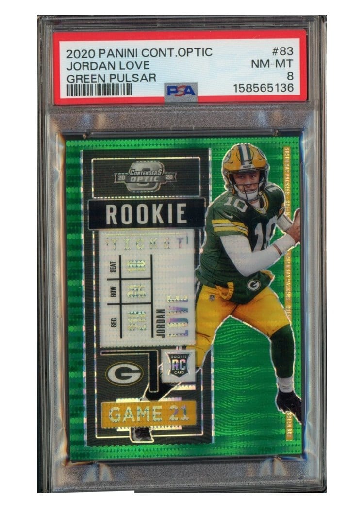2020 Panini Contenders Optic Jordan Love #83 card