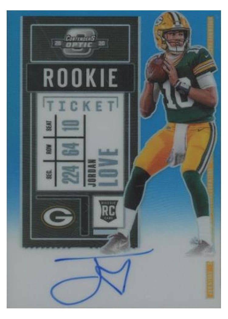2020 Panini Contenders Optic Base Set Jordan Love #111 card