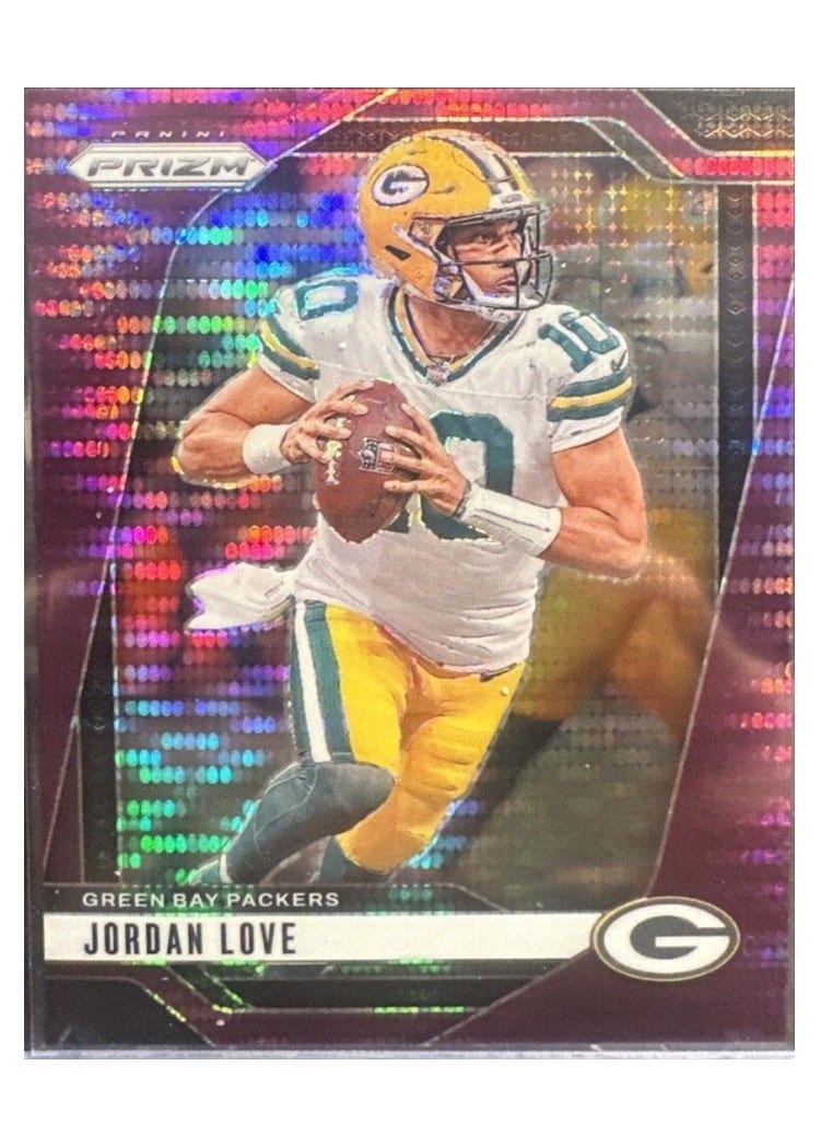 2024 Panini Prizm Base Set Jordan Love Purple Pulsar #101 card