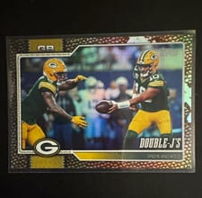 2024 Donruss Production Line Jordan Love / Jayden Reed #12 card