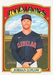 2021 Topps Heritage Base Set Jordan Luplow #614 card