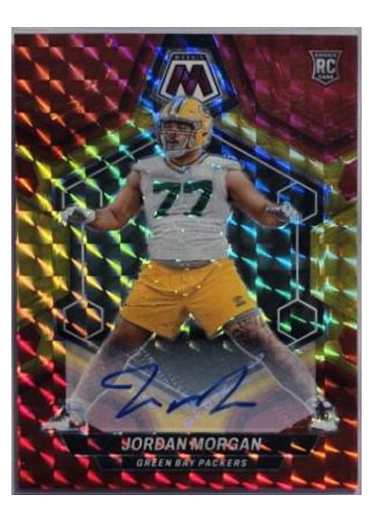 2024 Panini Mosaic Base Set Jordan Morgan Autograph Choice Fusion Red and Yellow #325 card