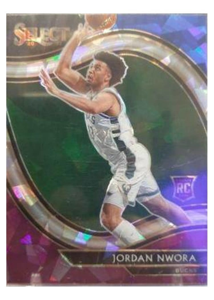 2020-21 Panini Select Base Set Jordan Nwora Blue Prizm #262 card