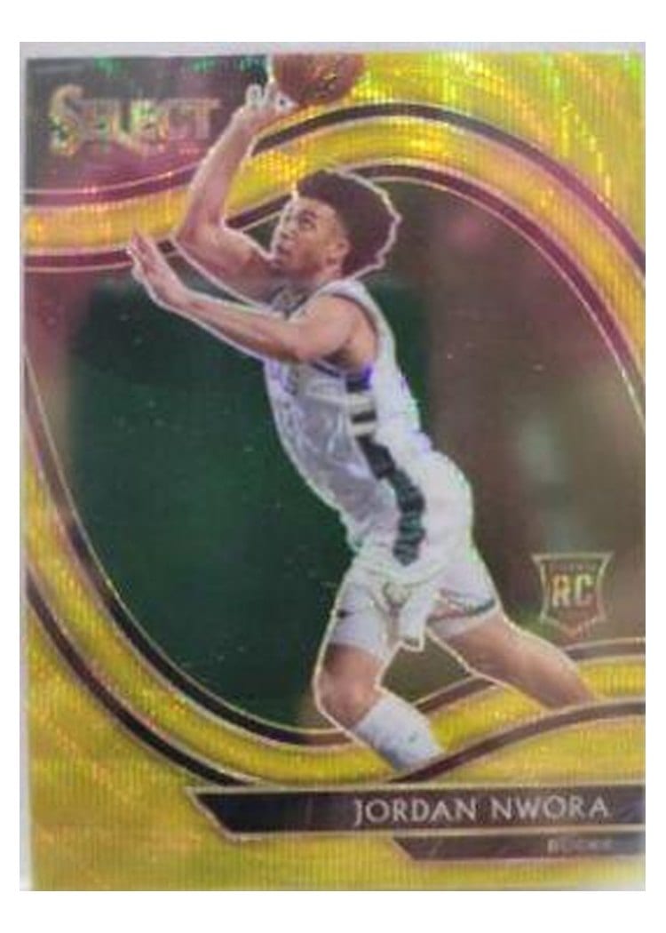 2020-21 Panini Select Base Set Jordan Nwora Gold Wave #262
