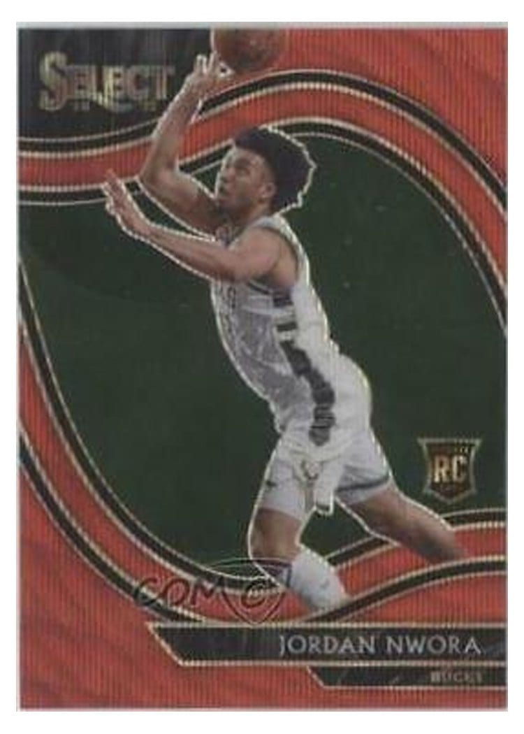 2020-21 Panini Select Base Set Jordan Nwora Red Wave #262 card