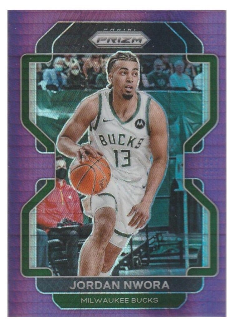 2021-22 Panini Prizm Base Set Jordan Nwora #80 card
