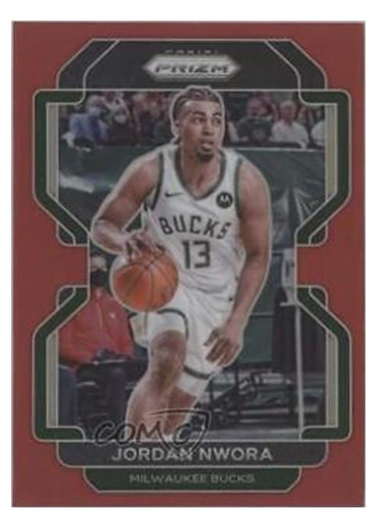 2021-22 Panini Prizm Base Set Jordan Nwora #80 card