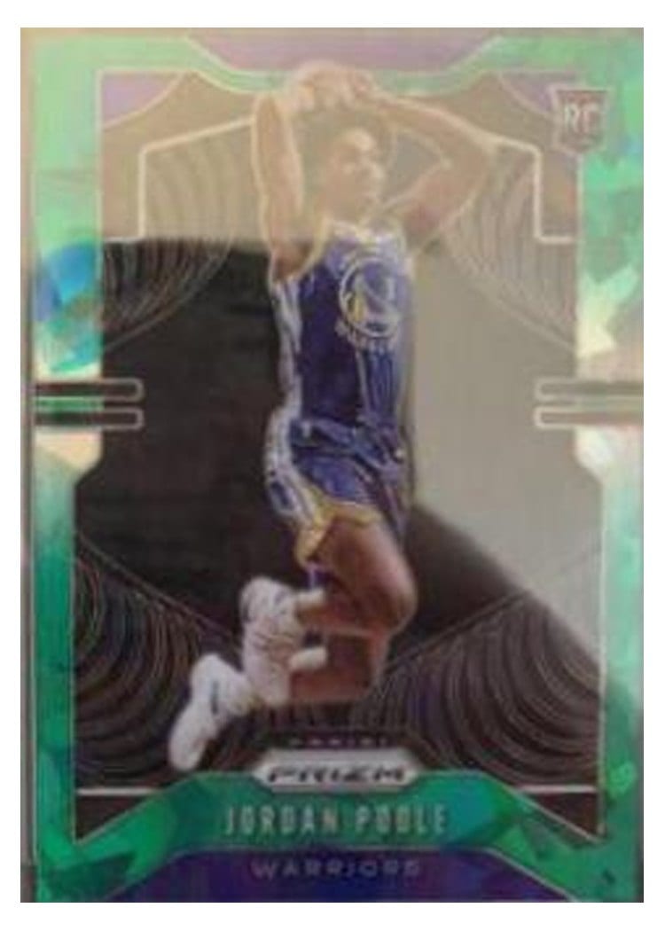 2019-20 Panini Prizm Base Set Jordan Poole Green Ice Prizm #272 card