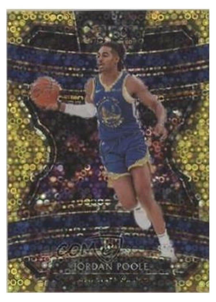 2019-20 Panini Select Base Set Jordan Poole Gold Disco Prizm #94 card