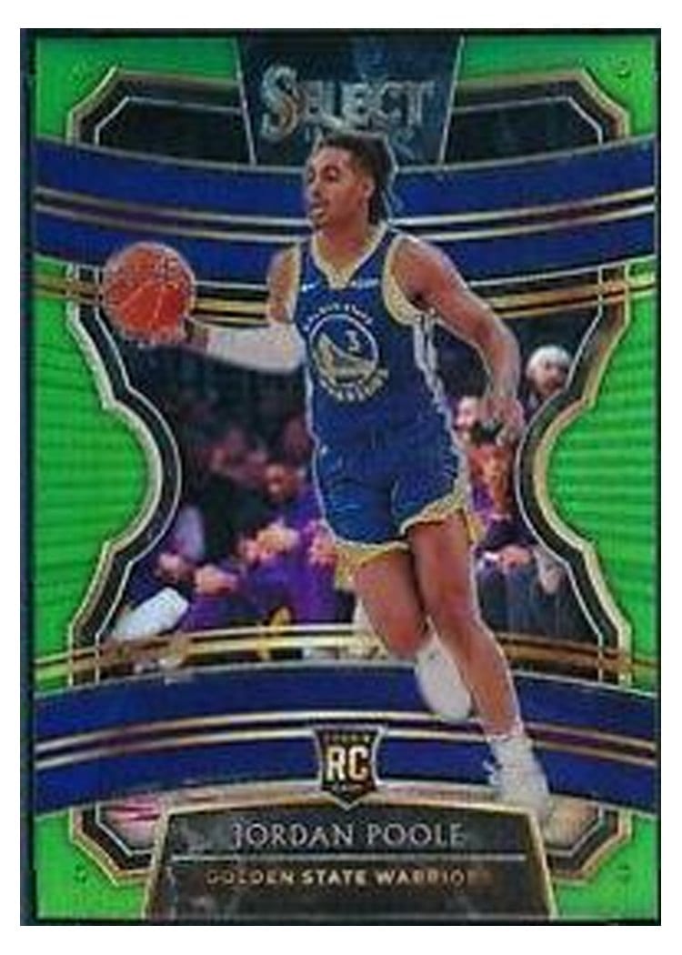 2019-20 Panini Select Base Set Jordan Poole Neon Green Prizm #94 card