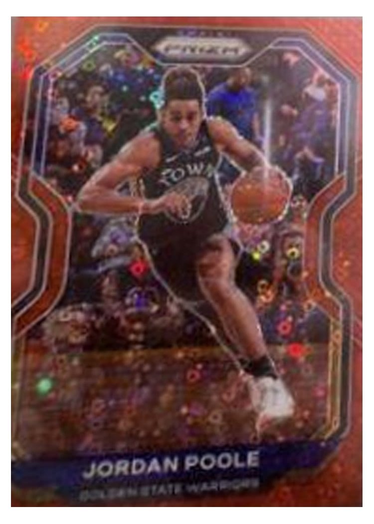 2020-21 Panini Prizm Base Set Jordan Poole Fast Break Red Prizm #147 card
