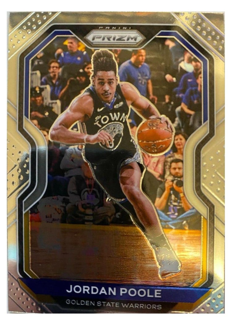 2020-21 Panini Prizm Base Set Jordan Poole #147 card
