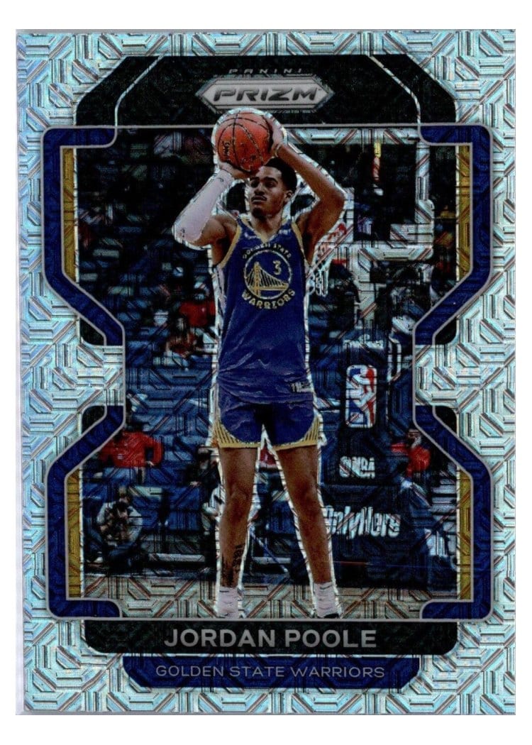 2021-22 Panini Prizm Base Set Jordan Poole Mojo Prizm #222 card