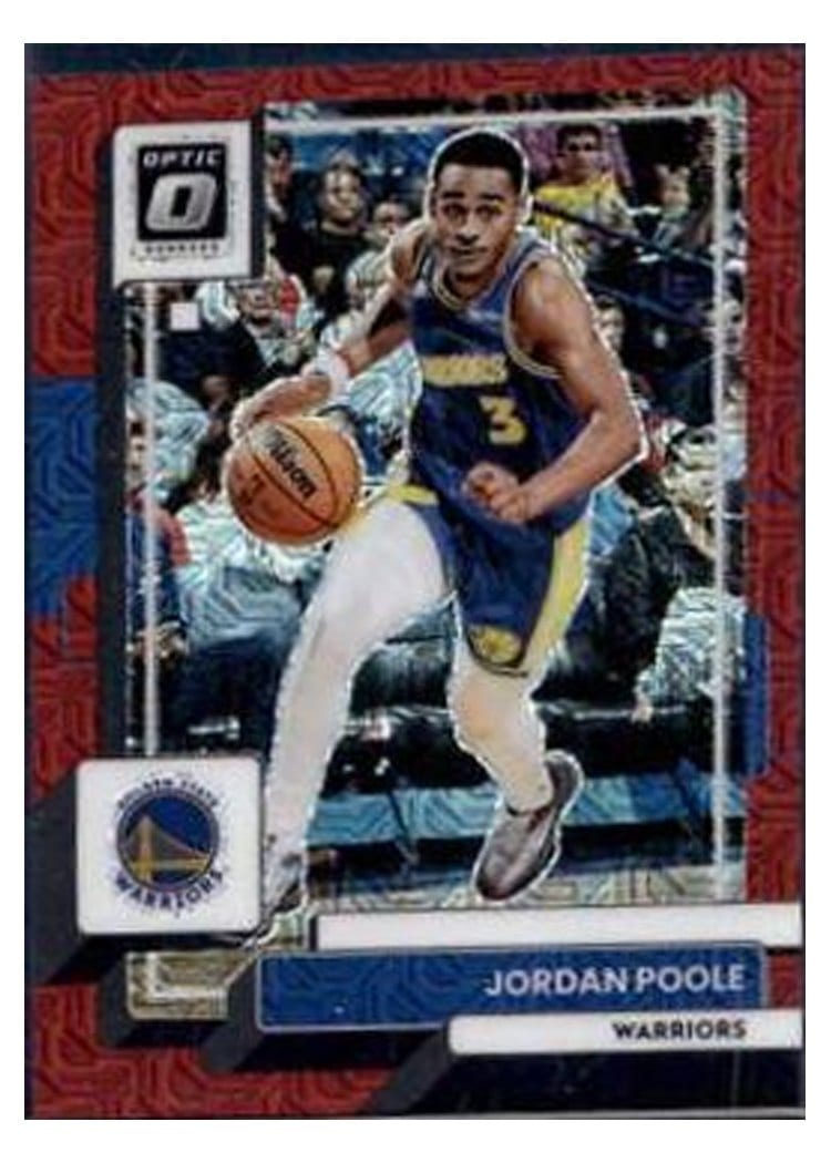 2022-23 Donruss Optic Base Set Jordan Poole Choice Red #100 card