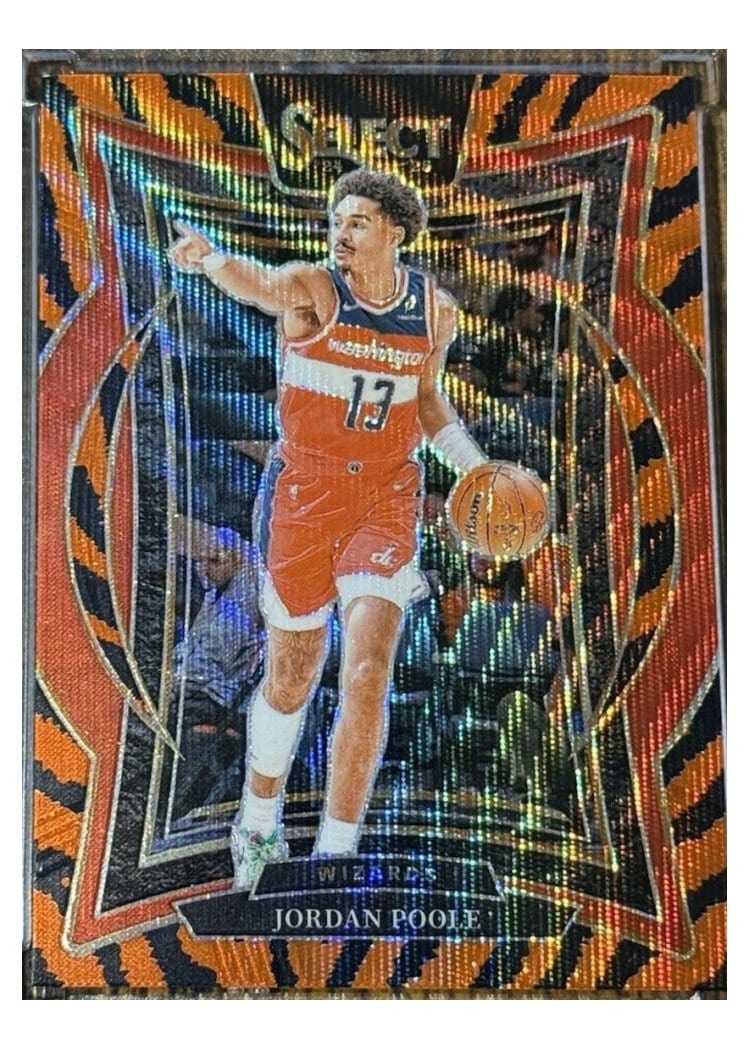 2024-25 Panini Select Base Set Jordan Poole Tiger Prizm #17 card