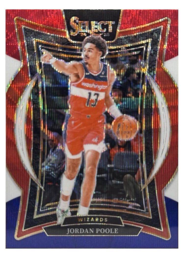 2024-25 Panini Select Base Set Jordan Poole Tri-Color Prizm #17 card