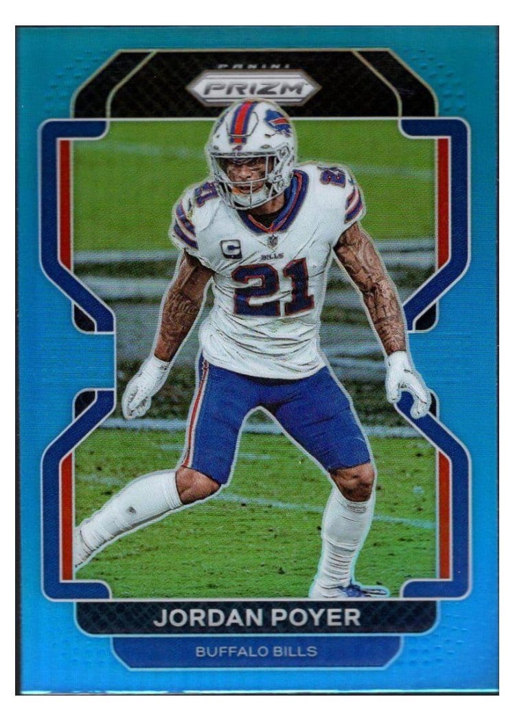 2021 Panini Prizm Base Set Jordan Poyer Light Blue Prizm #122 card
