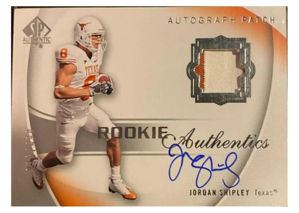 2010 SP Authentic Jordan Shipley #123 card