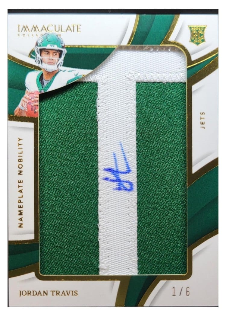 2024 Panini Immaculate Collection Rookie Nameplate Nobility Jordan Travis #22 card