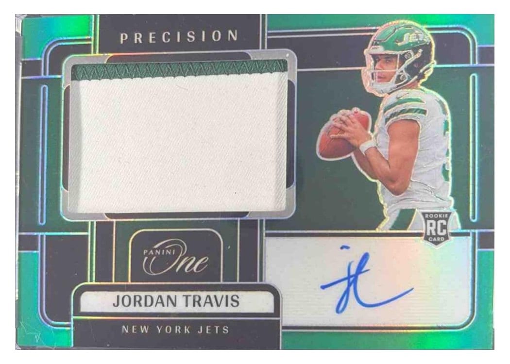 2024 Panini One Precision Rookie Patch Autographs Jordan Travis #305 card