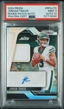 2024 Panini Prizm Rookie Patch Autographs Jordan Travis #RPA-JTS card