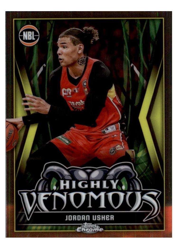 2023-24 Topps Chrome NBL Highly Venomous Jordan Usher #HV-15 card