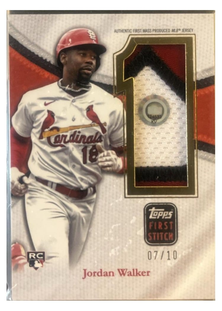 2023 Topps Update MLB First Stitch Patch Jordan Walker #FSP-JW card