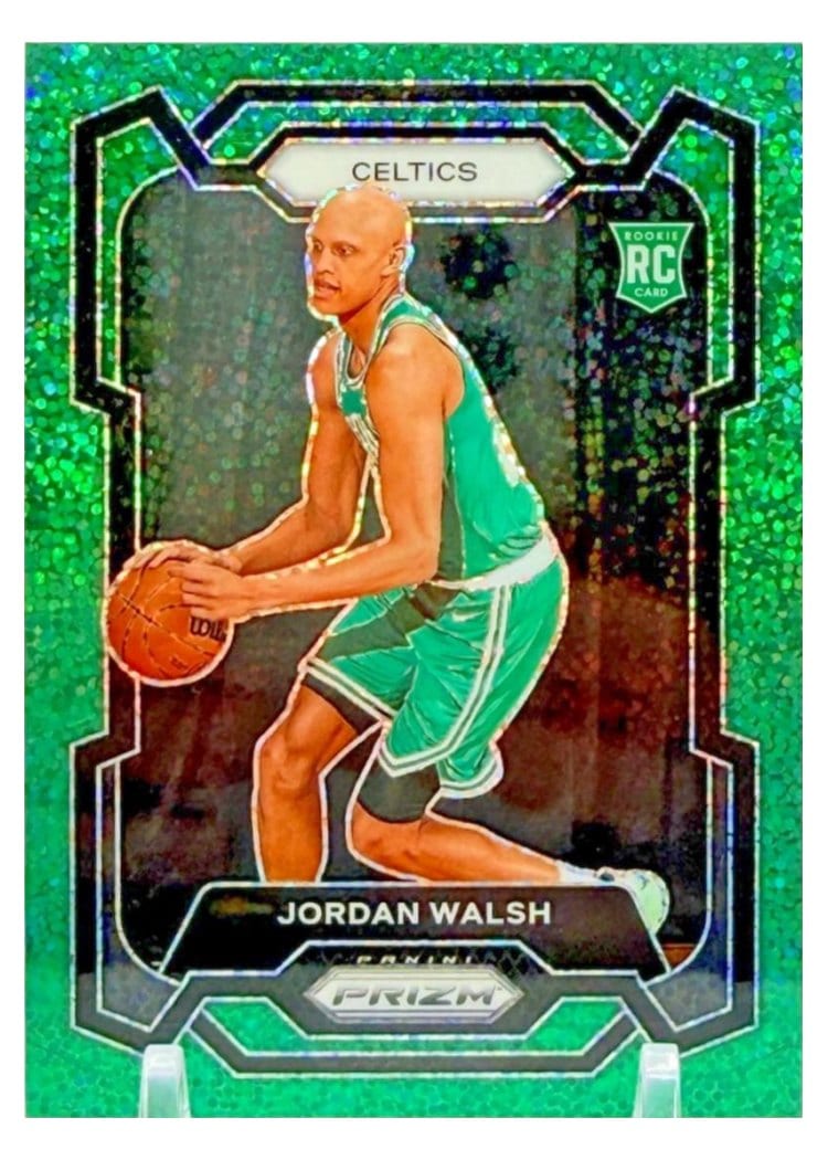 2023-24 Panini Prizm Base Set Jordan Walsh Green Sparkle #158