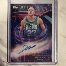 2025-26 Topps Midnight Stroke of Midnight Autographs Jordan Walsh #SM-JOW card